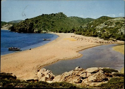 Beach Sitia Crete Greece vintage postcard y459