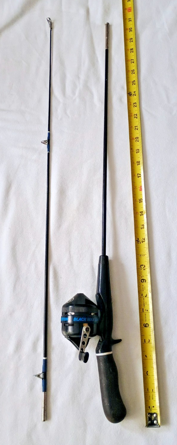 Vintage Zebco 202 Black Max Limited Edition Rod & Reel Combo - Rare!