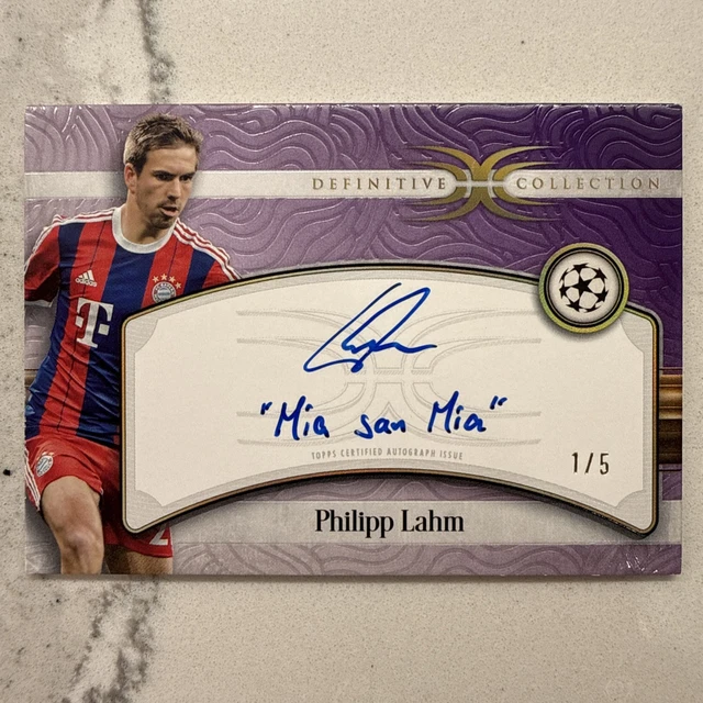 2024/25 Topps Definitive Philipp Lahm Purple Auto 1/5 "MIA SAN MIA" Inscription