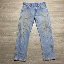 Vintage Levis 501 Classic Straight Leg Button Fly Jeans Mens 32x30 USA Made READ