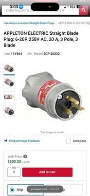 Appleton - ECP1523 -Ecp-1523 2W-3P Plug
