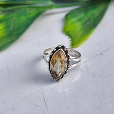 Natural Citrine Gemstone Ring 925 Sterling Silver Anniversary Gift Ring PG9097