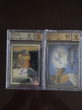 (2) 2012 Bowman Sterling/Topps Chrome Yoenis Cespedes Rookie Auto BGS 9.5/9