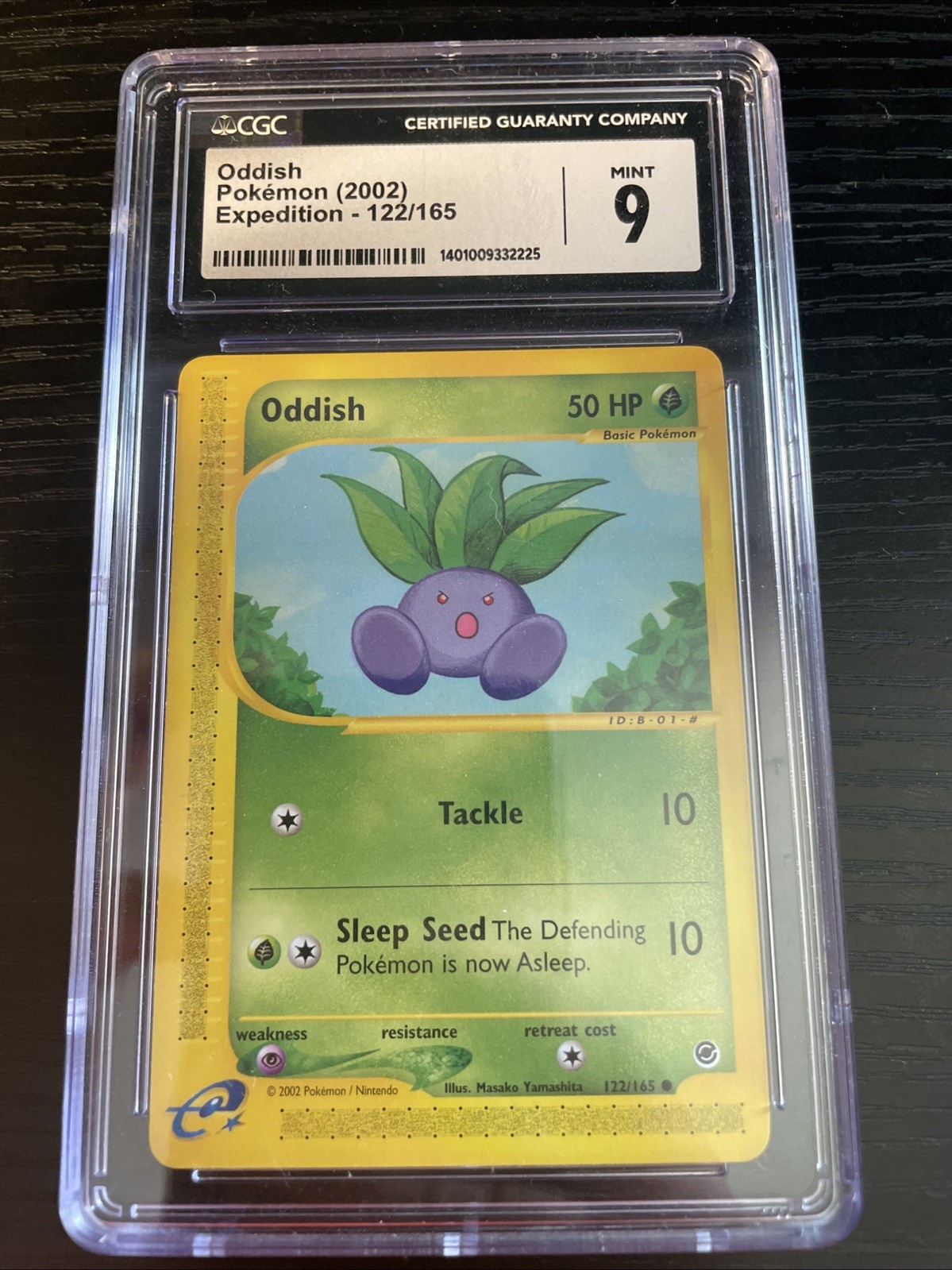 CGC 9 Oddish 122/165 Expedition 2002 Pokemon Card