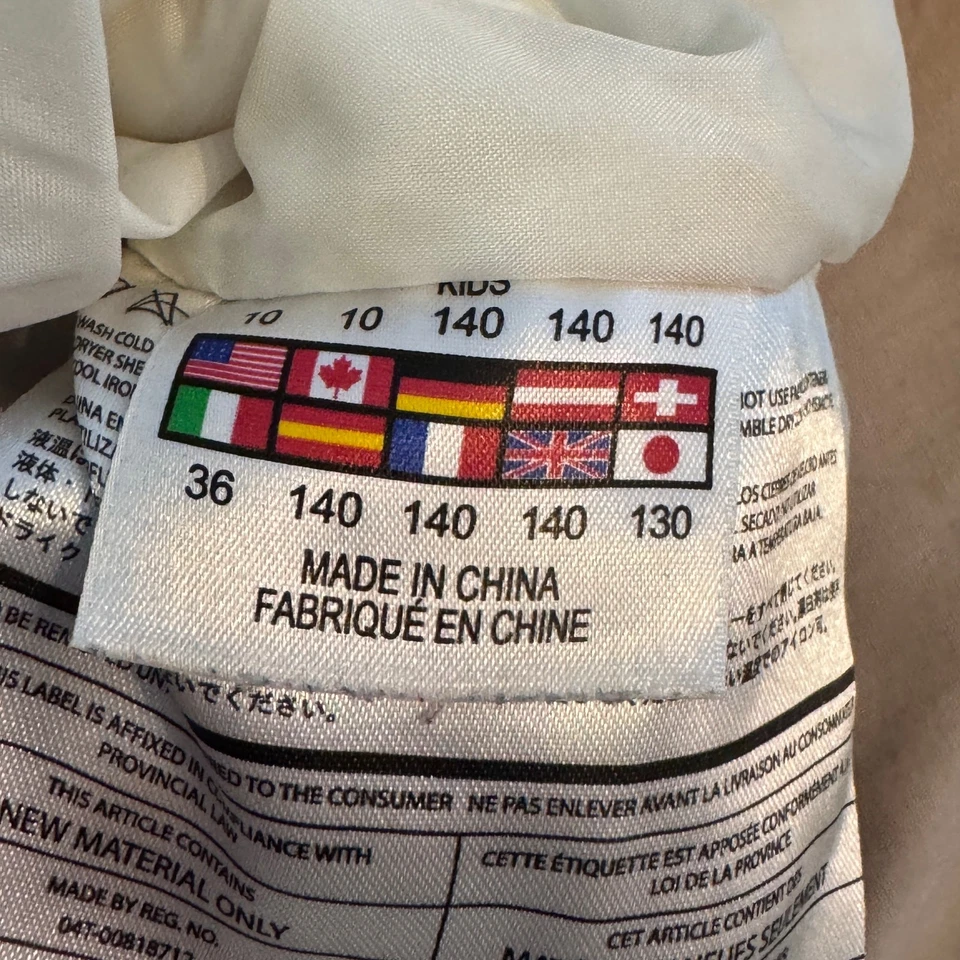 Spyder Jacket Youth 10 White/ orange / pink Performance Ski Jacket Retro Colors - Image 3 of 4