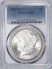 1883-CC PCGS MS64 Morgan Silver Dollar Carson City Mint Choice Uncirculated BU+
