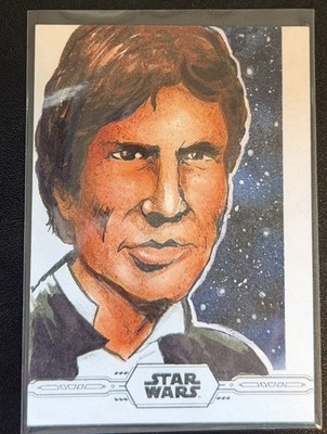 Han Solo Sketch Card by Floydman Sumner Topps Star Wars Chrome Legacy
