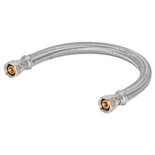 12 Inch Flexible Faucet Connector Supply Line, 3/8 Inch x 3/8 Inch 12 in.