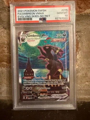 Umbreon VMAX 215/203 Evolving Skies Alt Art Full Art Holo Secret Rare PSA 10