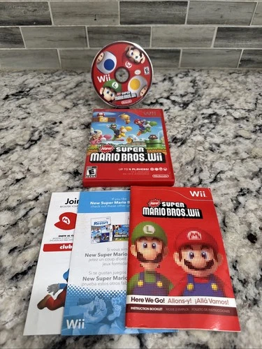 New ListingNew Super Mario Bros. Wii Nintendo Wii 2009 With Manual Case Tested Works