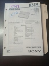 Sony MZ-E25 Service Manual Original Repair Book Portable Minidisc Player