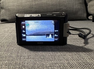 Working Sony Cyber-shot DSC-T90 12.1MP Digital Camera Black read