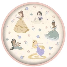 Zak Designs ~ Four (4) Melamine ~ DISNEY PRINCESS ~ 8" Diameter Plates (2)