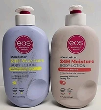 EOS Shea Better Body Lotion- Vanilla Cashmere, Coconut 24-Hour Moisture 16 Oz Ea