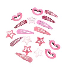 18Pcs Hairpins 2000s Hair Styling Tool with Love Heart Star Designs for Women