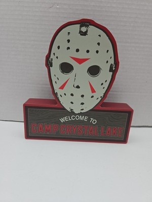 Camp Crystal Lake Sign Friday the 13th Mancave Horror Jason Vorhees Wood Decor 