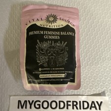 Vital Source Nutrition Premium Feminine Balance Gummies Hawaiian Pineapple 12/26