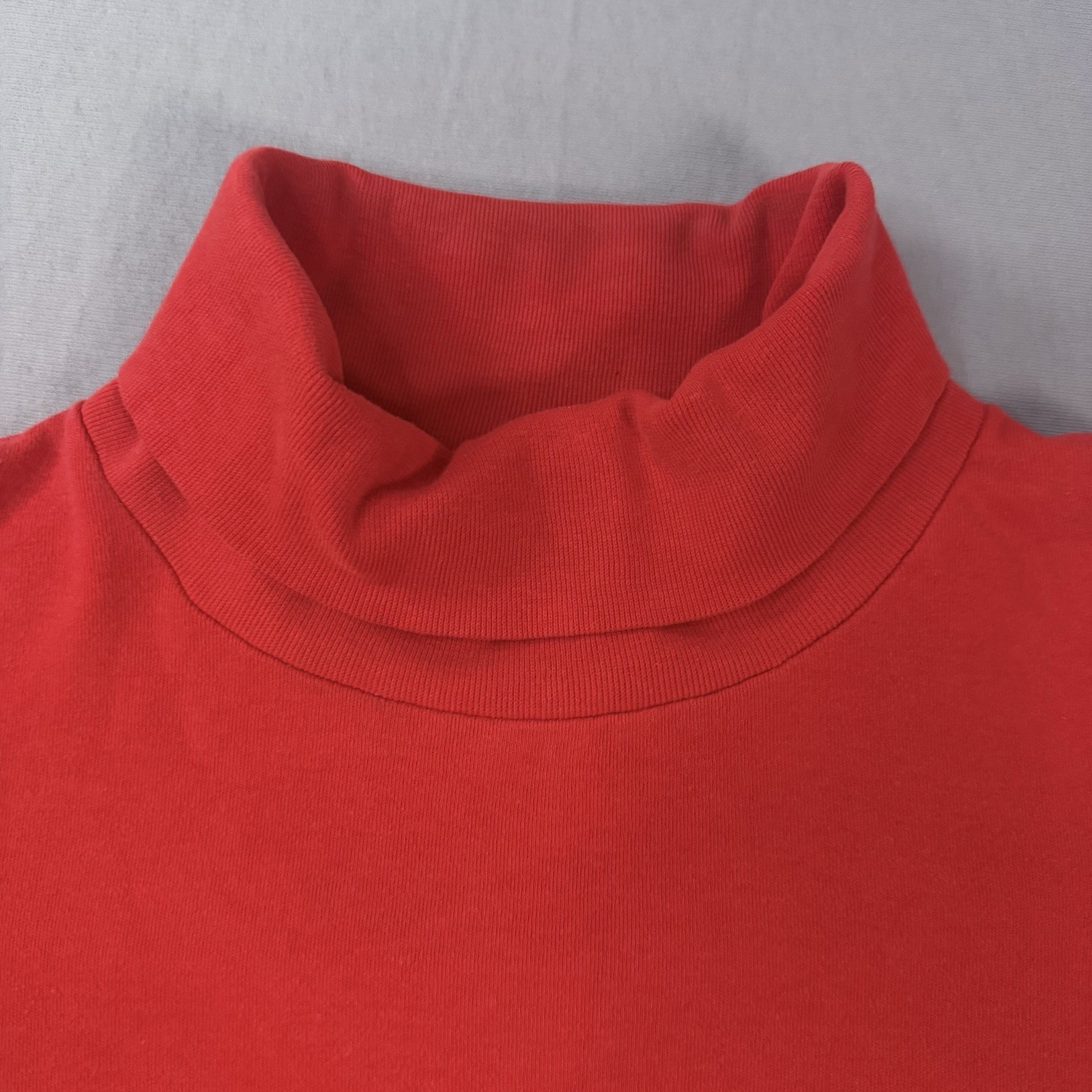 Vintage Duofold USA Made Red Basic Turtleneck 100… - image 3