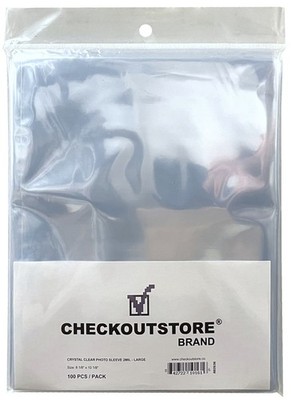 CheckOutStore Crystal Clear Protective Photo Sleeves (8 x 10 in)