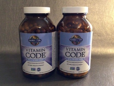 2 Garden of Life Vitamin Code 50 & Wiser Men 2 x 240 Veg Caps BB: 5/26 or later