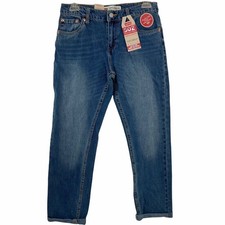 Levi  s 502 Jeans Boys 14 27x27 Regular Taper Vertical Stretch Medium Wash