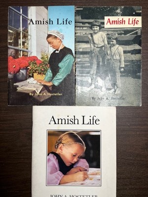 3 AMISH LIFE Hostetler Books History Family Community Lifestyle Farming Religion