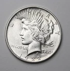 1922-P Peace Dollar Silver US Coin, $1.00, Vintage, NO RESERVE Price UNC