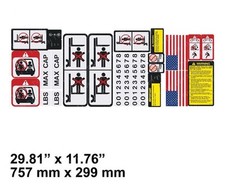 NEW Forklift Safety Decal KIT SY1711  Forklift OSHA Compliant kit 