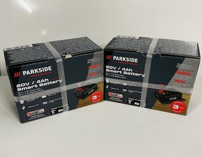 2 x PARKSIDE PERFORMANCE Akku Smart Akku 4 Ah Bluetooth Batterie Ersatzakku