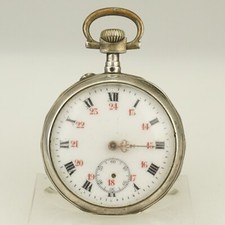 Rare Antique Silver Pocket Watch Men's no fusee duplex chronometer repeater RAR