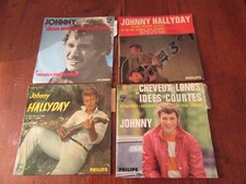 lot de 4 vinyles anciens 45tours JOHNNY HALLYDAY