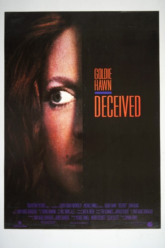 DECEIVED Original YU movie poster 1991 GOLDIE HAWN MICHELLE NOLDEN DAMIAN HARRIS