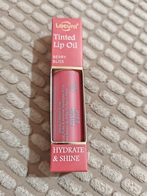 LACURA Aldi Berry Bliss TINTED LIP OIL Hydrate And Shine NEW 2.9ml