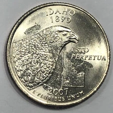 2007 P - Idaho Statehood Quarter Dollar Coin