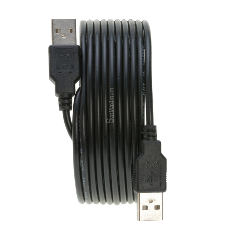 USB 2.0 Cable Black Type A Male to A Male High-Speed Data Transfer Charger Cord - Image 4 of 4