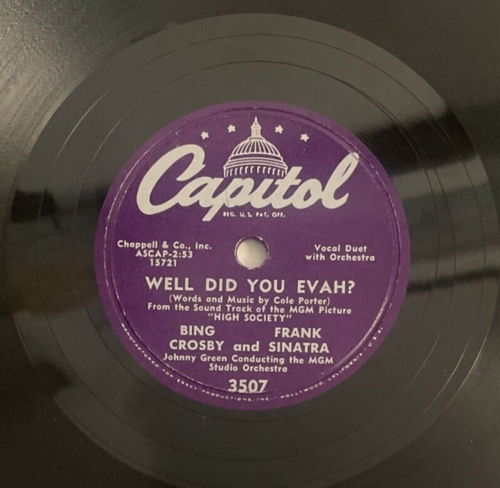 BING CROSBY/GRACE KELLY/FRANK SINATRA TRUE LOVE/WELL DID YOU EVAH? 78 RPM 3507