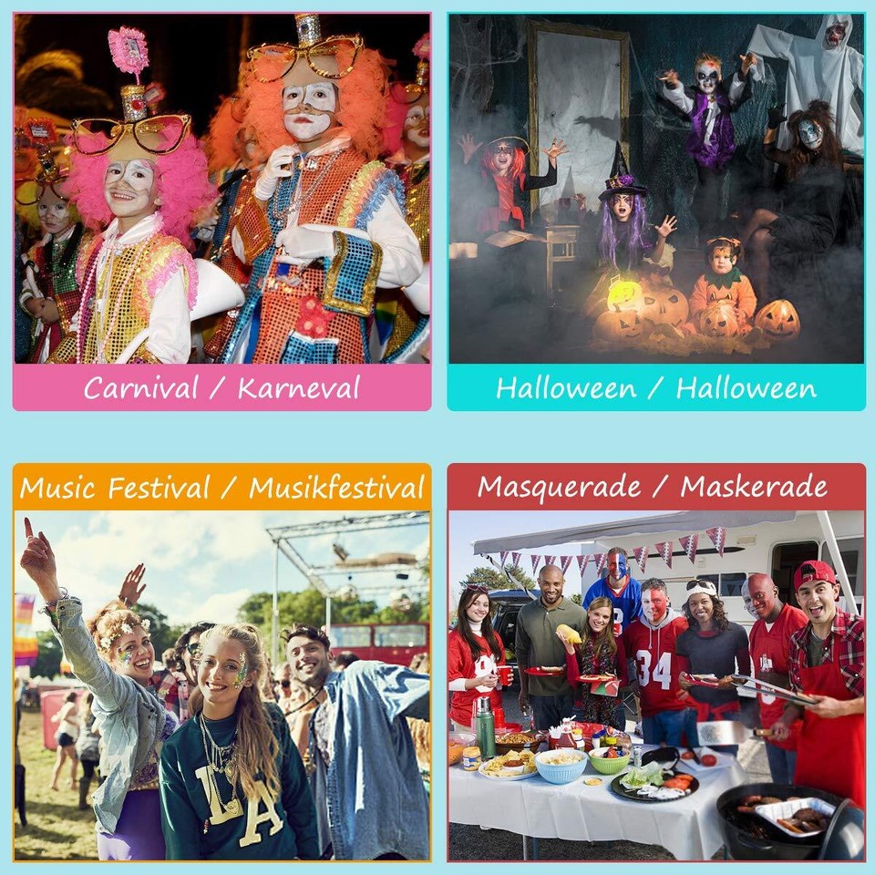 Skymore Face Paint Kit Professional Quality Face & Body Paint 15 Colors