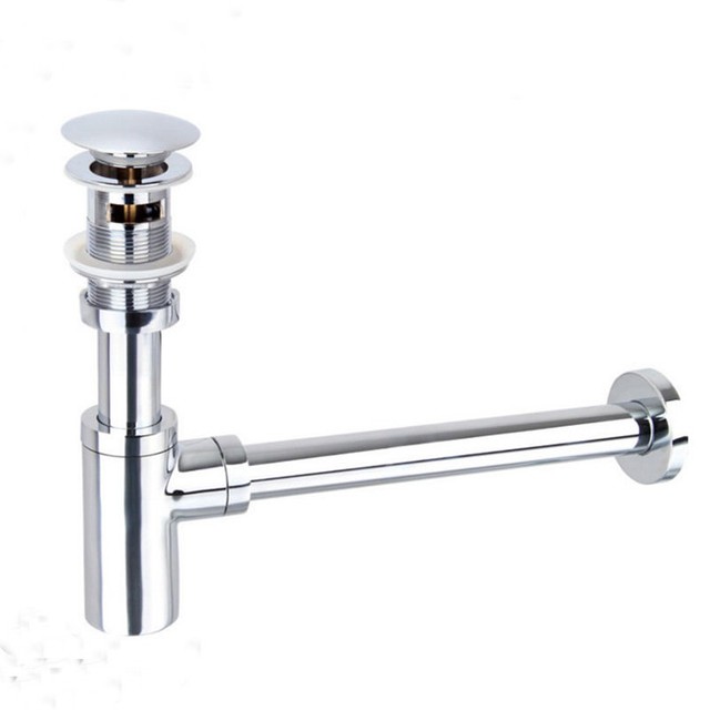 Antique Brass Finish Sink Drain Overflow Home Plumbing Bathroom Pop up