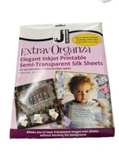 Jacquard Ink Jet Fabric 8.5'' x 11'' Silk Organza Sheets 30 Pack 