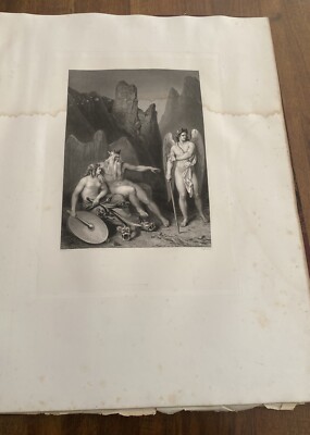 Beautiful And Very Beautiful Engraving The King Is Naked Mid 19th Century - Elder Thistle Printing