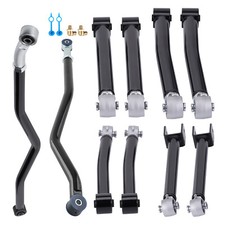 Front & Rear Adjustable Control Arms + Track Bar For 2007-2018 Jeep Wrangler Jk