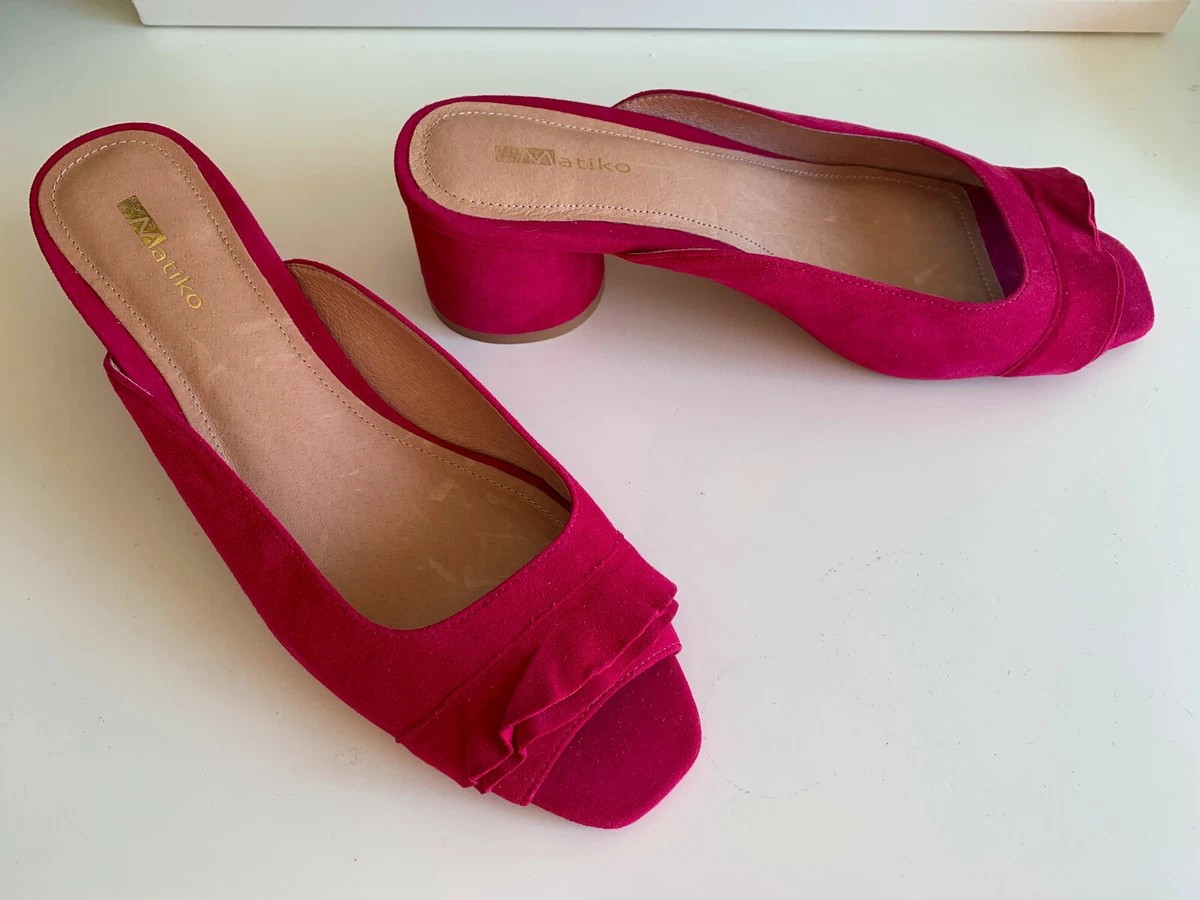 Magenta mules best sale