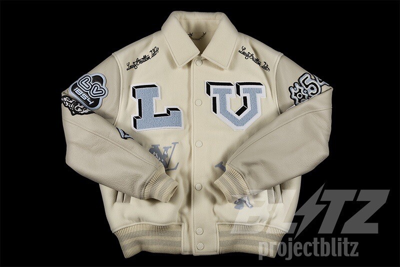 LOUIS VUITTON MULTI-PATCHES MIXED LEATHER VARSITY BLOUSON LOUIS VUITTON MULTI-PATCHES MIXED LEATHER VARSITY BLOUSON