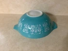 Vintage Pyrex Amish Butterprint 444 4 Quart Cinderella Mixing Bowl Turquoise