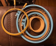 VTG - Embroidery Hoops - Wood, Metal and Plastic, Lot Of 7 
