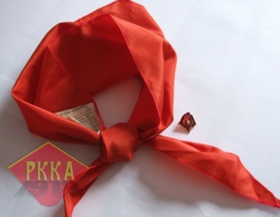 original Rotes Halstuch Abzeichen NO CHINA Pioniertuch Pionierhalstuch UdSSR DDR