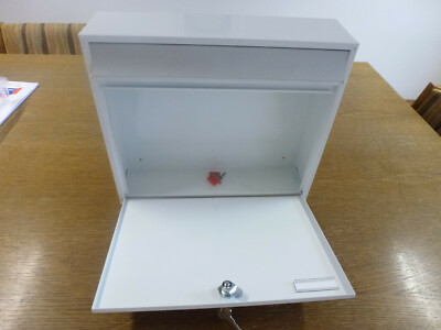 Briefkasten Aufputz, RAL 9016 weiss, BHT 370 x 330 x 100 mm