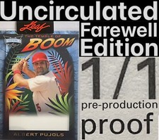 Marketplace image: 1/1 2023 Leaf Albert Pujols Uncirculated Superfractor Farewell Edition Vibrance