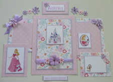 Disney Premade Scrapbook Page/Mat Set - Aurora Sleeping Beauty 15pc. Set 9