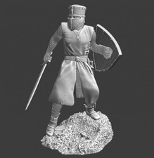 Northern Crusades Miniatures Medieval knight in defensive post 28 32 35 40 54mm